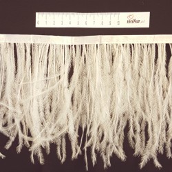 FRINGE OSTRICH FEATHERS 1PLY EX WHITE