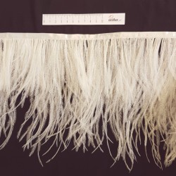 OSTRICH FEATHERS FRINGES 2PLY WHITE
