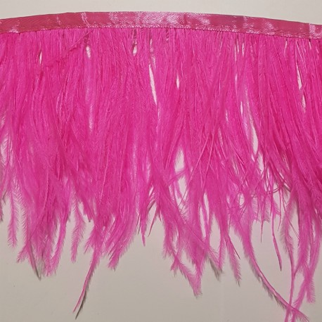 OSTRICH FEATHERS FRINGES 2PLY CERISE