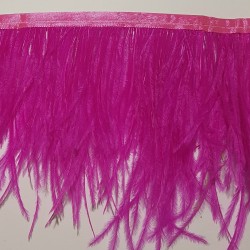 OSTRICH FEATHERS FRINGES 2PLY ELECTRIC PINK