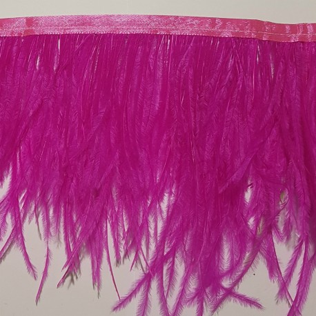 OSTRICH FEATHERS FRINGES 2PLY ELECTRIC PINK