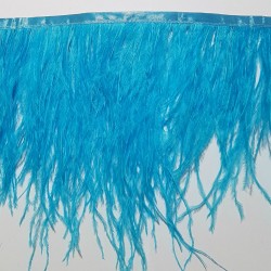 OSTRICH FEATHERS FRINGES 2PLY BLUE PARADISE