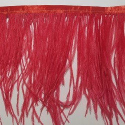 OSTRICH FEATHERS FRINGES 2PLY RED