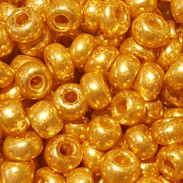 GLASS BEADS 3MM GOLDEN PEARL