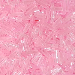 TWISTED TUBE BEADS 6MM SUGAR PINK