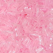 TWISTED TUBE BEADS 7MM SUGAR PINK
