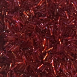 TWISTED TUBE BEADS 7MM HYACINTH SHIMMER