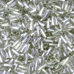 TWISTED TUBE BEADS 7MM CRYSTAL