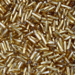 TWISTED TUBE BEADS 7MM GOLDEN SHADOW