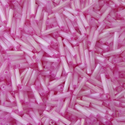 TWISTED TUBE BEADS 7MM ROSE
