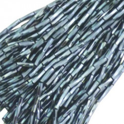 TWISTED BEAD DROPPERS 7MM JET HEMATITE