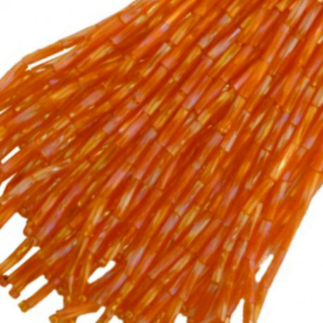 TWISTED BEAD DROPPERS 7MM PEACH AB