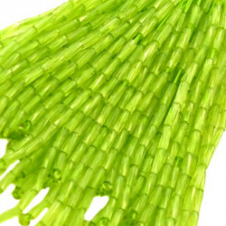 TWISTED BEAD DROPPERS 7MM PERIDOT
