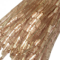 TWISTED BEAD DROPPERS 7MM LIGHT PEACH