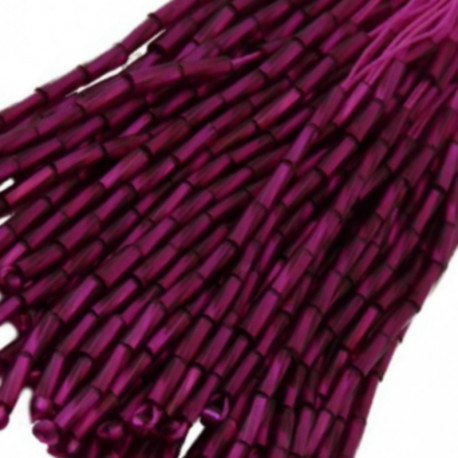 TWISTED BEAD DROPPERS 7MM FUCHSIA