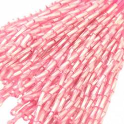 TWISTED BEAD DROPPERS 7MM SUGAR PINK