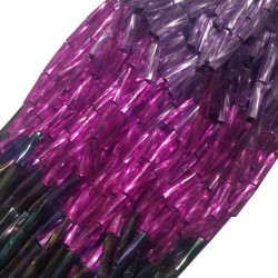 TWISTED BEAD DROPPERS SHADED LILAC/FUCHSIA/VOLCANO