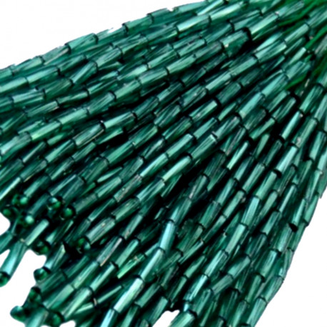 TWISTED BEAD DROPPERS 7MM FOREST GREEN