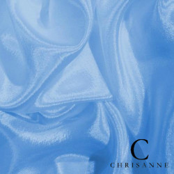 SATIN CHIFFON  CC CRYSTAL BLUE