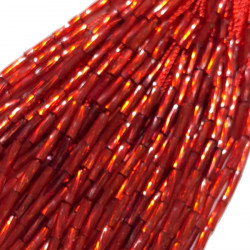 TWISTED BEAD DROPPERS 7MM LIGHT SIAM SHIMMER