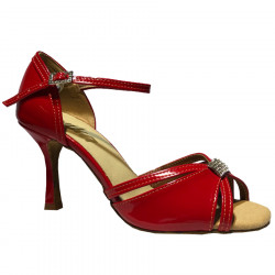 BUTY SANDRA OBCAS 3' RED PATENT