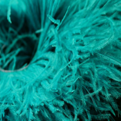 OSTRICH FEATHERS FRINGES 3PLY CC PEACOCK BLUE