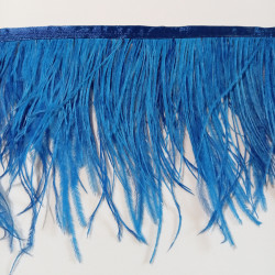 OSTRICH FEATHERS FRINGES 2PLY ELECTRIC BLUE