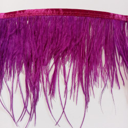 OSTRICH FEATHERS FRINGES 2PLY HOT MAGENTA